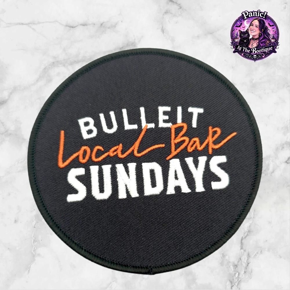 Bulleit Patch Unisex OS Fabric Black Local Bar Sundays Bourbon Whiskey‎ 3M New